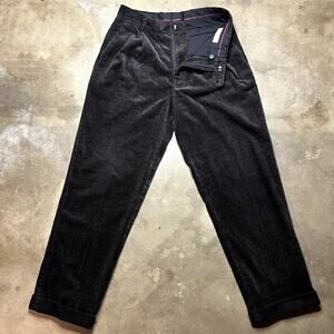 Louis Rapahel Corduroy Pants Men's 32/30 Black 100% Soft Cotton